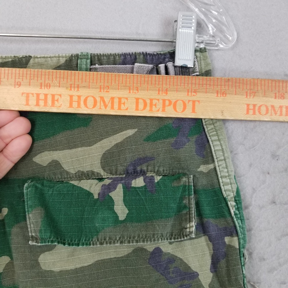 US Army Cargo Pants Mens Small Reg Green Woodland Camo BDU Trousers Hot Weather - Picture 8 of 11